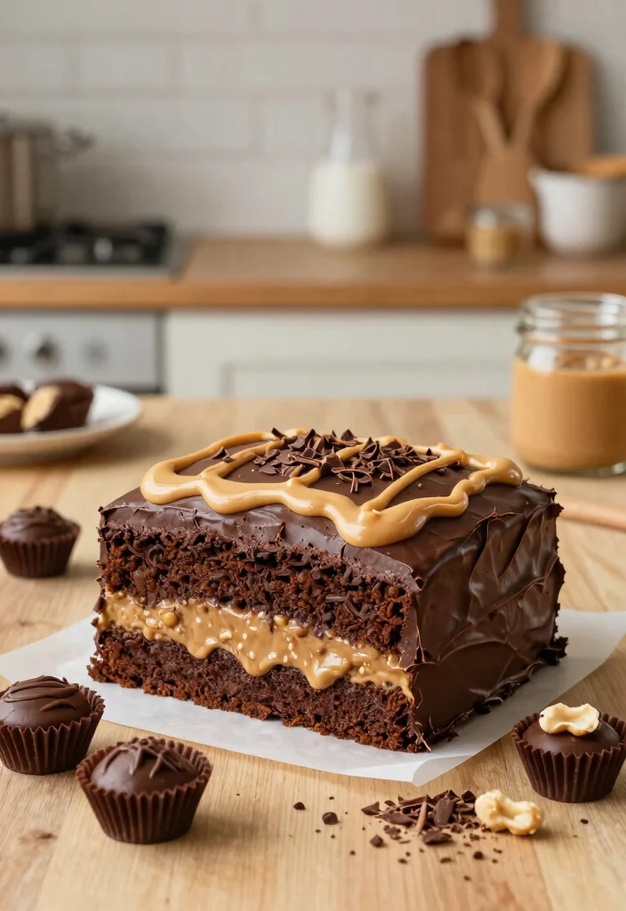 15 Decadent Box Chocolate Cake Recipes for Special Occasions - 4. Peanut Butter Chocolate Box Cake 1