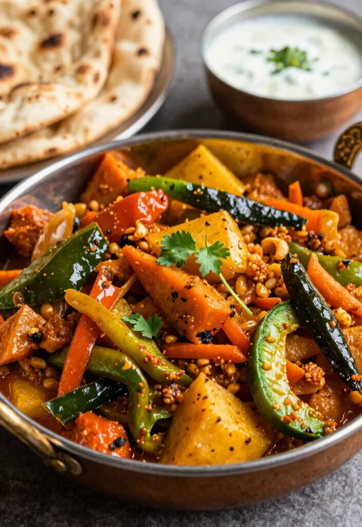 15 Dinner Recipes Vegetarian Indian Flavor Packed Meals - 10. Kadai Vegetable 1