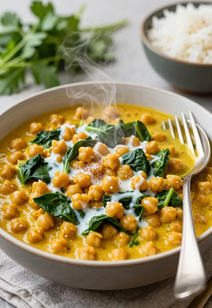 15 Dinner Recipes for One: Easy No Leftovers - 12. Coconut Curry Chickpeas 1