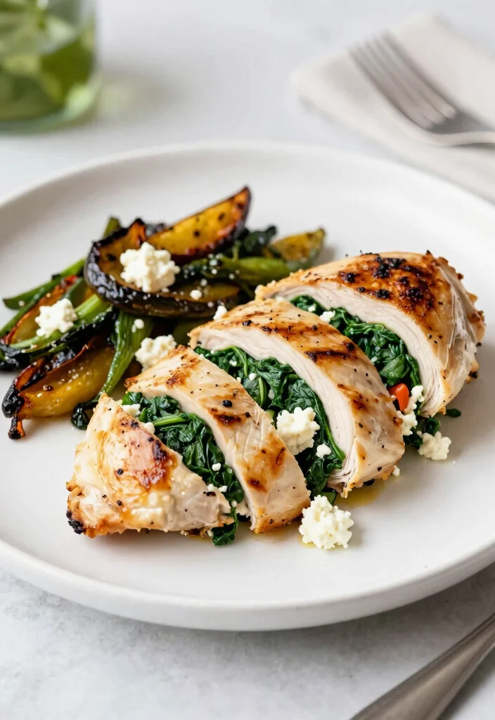 15 Dinner Recipes for One: Easy No Leftovers - 3. Spinach and Feta Stuffed Chicken Breast 1