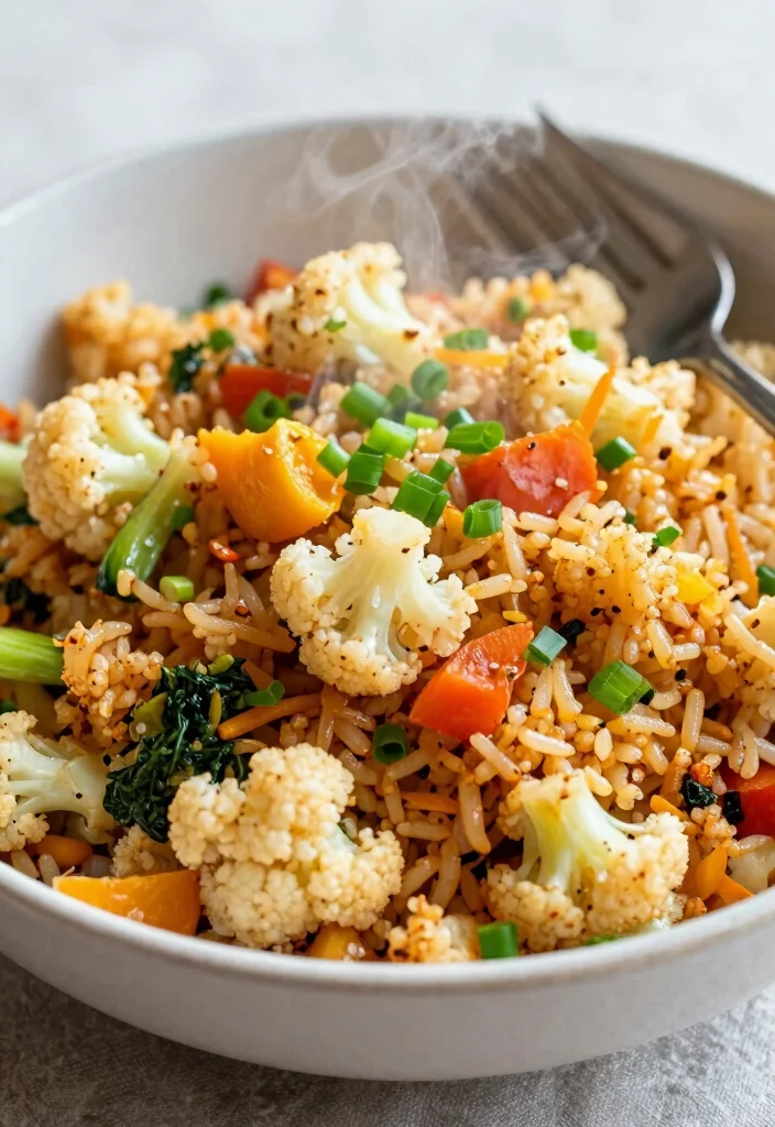 15 Dinner Recipes for One: Easy No Leftovers - 8. Cauliflower Fried Rice 1