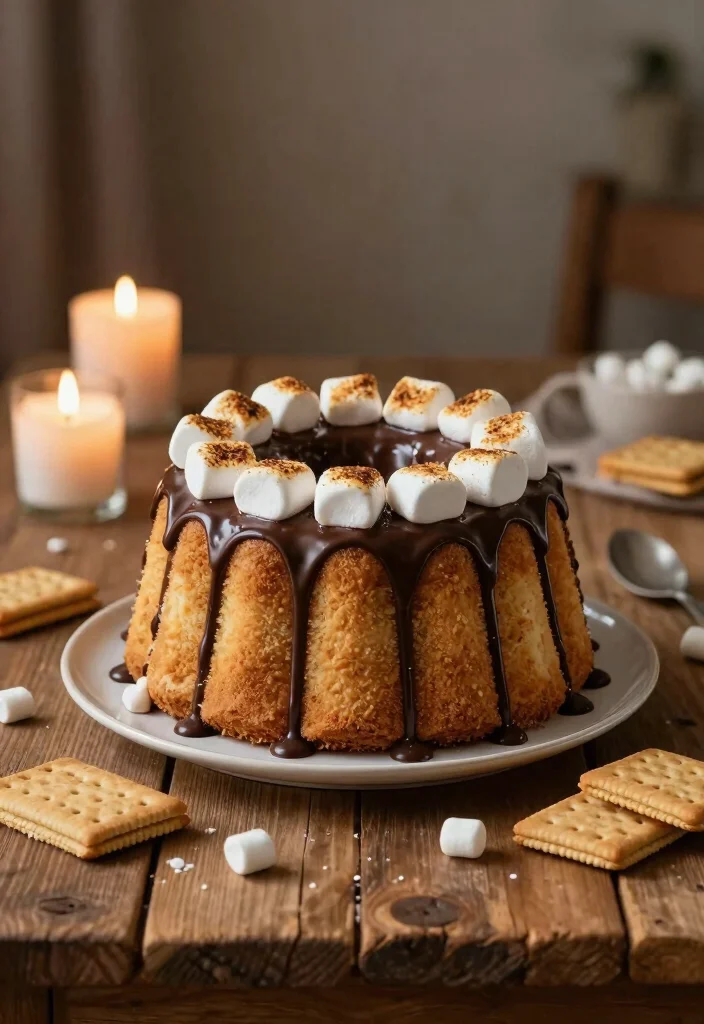 16 Angel Food Cake Recipes: Light, Fluffy Classics for Everyone 16 16 Angel Food Cake Recipes: Light, Fluffy Classics for Everyone - 15. S'Mores Angel Food Cake 1