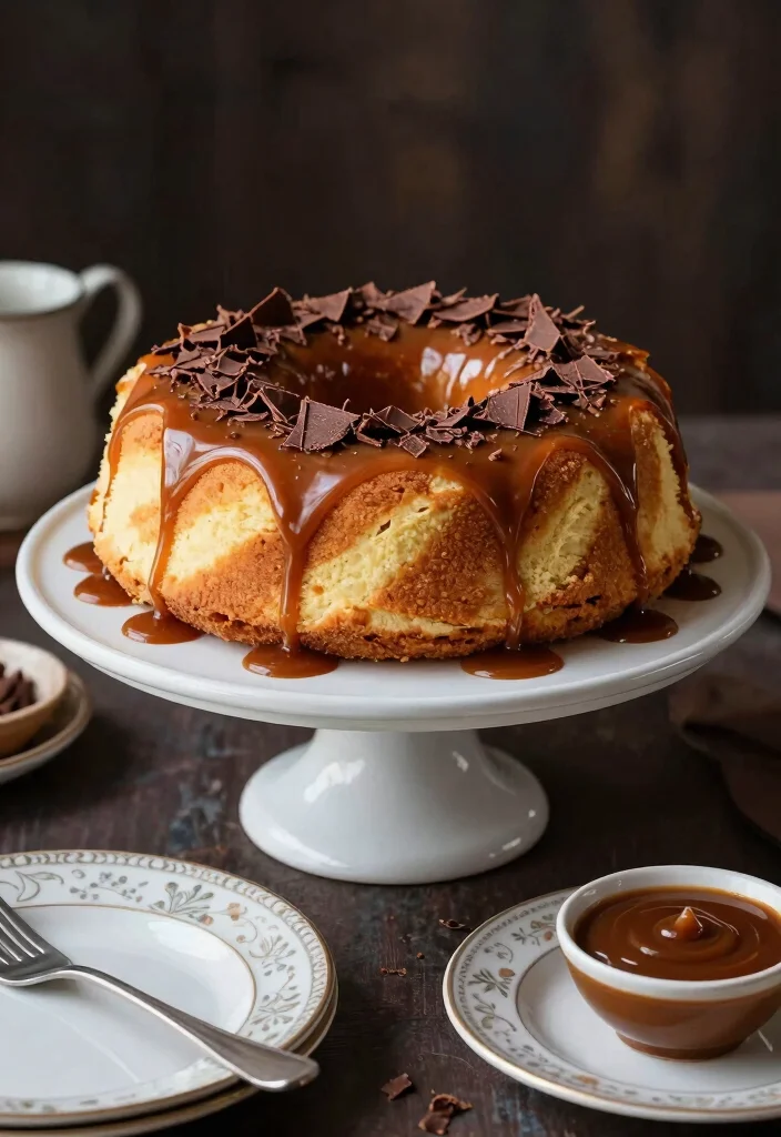 16 Angel Food Cake Recipes: Light, Fluffy Classics for Everyone 17 16 Angel Food Cake Recipes: Light, Fluffy Classics for Everyone - 16. Caramel Swirl Angel Food Cake 1