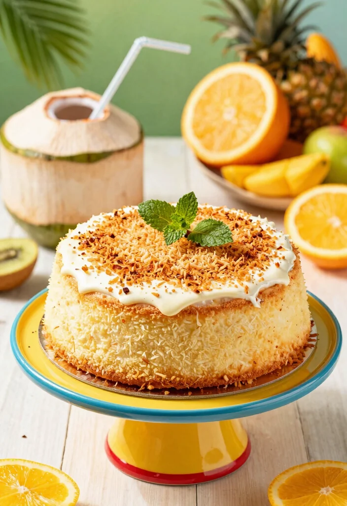 16 Angel Food Cake Recipes: Light, Fluffy Classics for Everyone 5 16 Angel Food Cake Recipes: Light, Fluffy Classics for Everyone - 4. Coconut Angel Food Cake 1