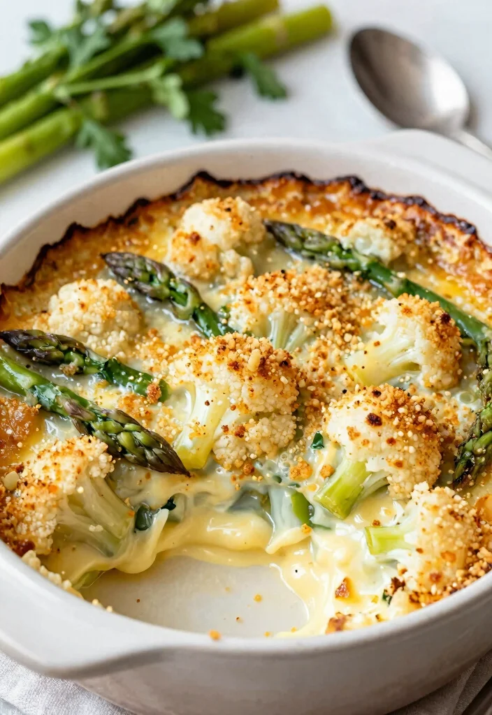 16 Asparagus Recipes Stove Top Quick and Flavorful - 16. Asparagus and Cauliflower Gratin 1