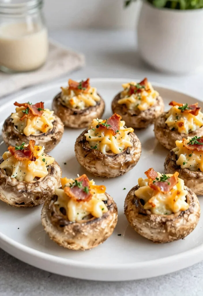 16 Bacon Recipes for Dinner: Crispy Savory Favorites - 11. Bacon & Cheese Stuffed Mushrooms 1