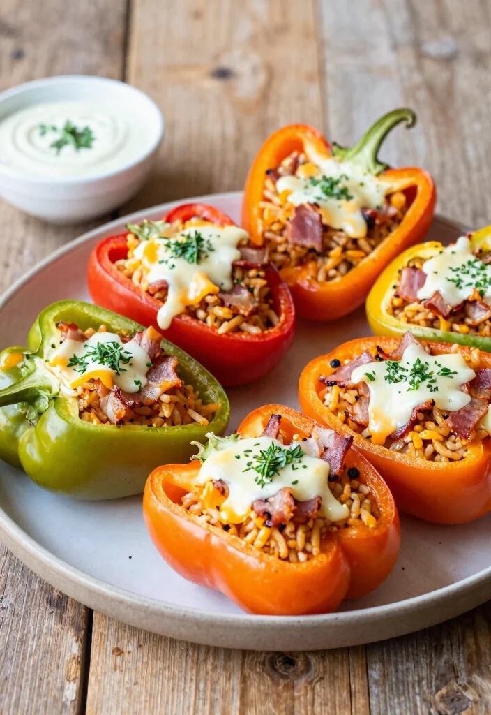 16 Bacon Recipes for Dinner: Crispy Savory Favorites - 4. Bacon-Stuffed Bell Peppers 1
