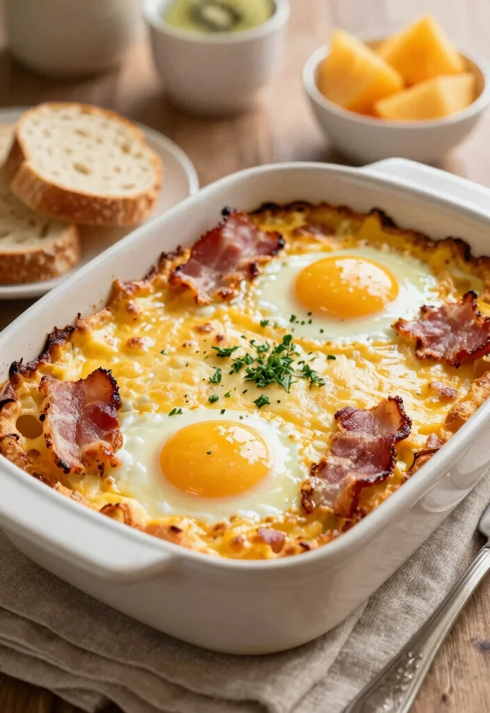 16 Bacon Recipes for Dinner: Crispy Savory Favorites - 6. Bacon & Egg Breakfast Bake 1