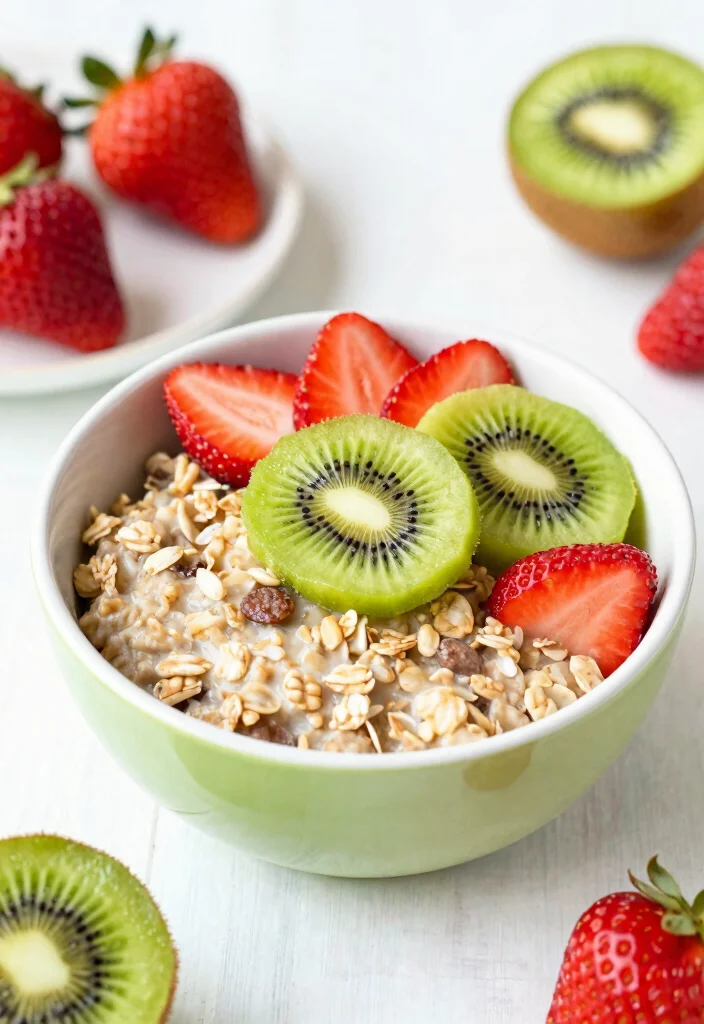 16 Baked Oatmeal Recipes: Healthy Make-Ahead Breakfasts - 11. Strawberry Kiwi Baked Oatmeal 1