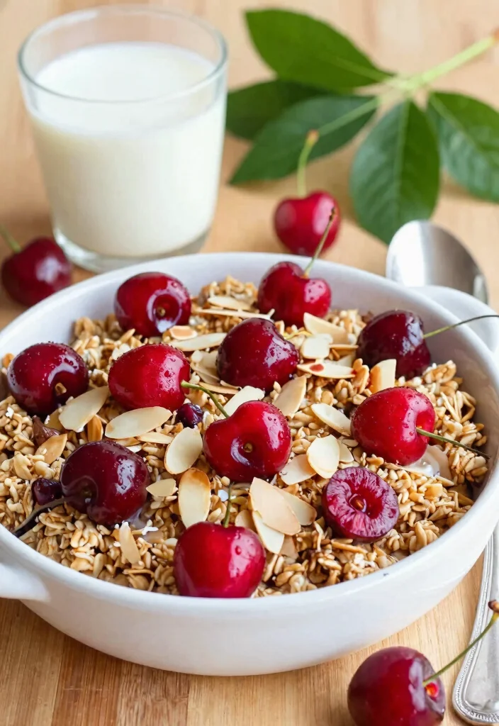 16 Baked Oatmeal Recipes: Healthy Make-Ahead Breakfasts - 7. Cherry Almond Baked Oatmeal 1