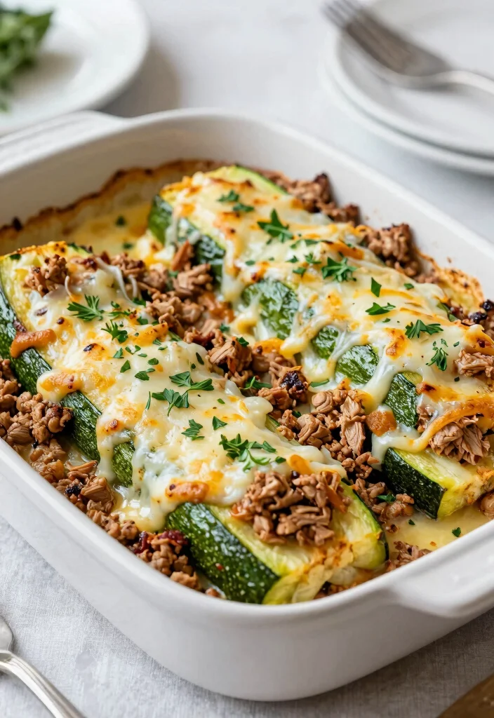 16 Baked Squash and Zucchini Recipes: Easy Veggie Dishes - 10. Baked Stuffed Zucchini with Ground Turkey 1