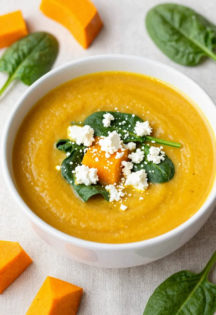16 Butternut Squash Recipes Soup: Cozy Healthy Bowls - 11. Butternut Squash and Spinach Soup 1