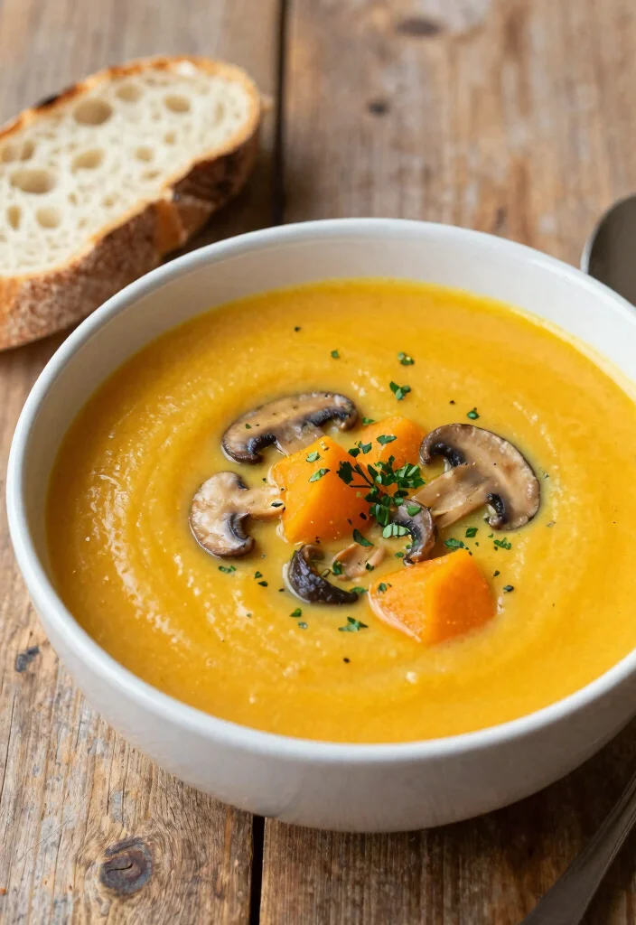 16 Butternut Squash Recipes Soup: Cozy Healthy Bowls - 16. Butternut Squash and Mushroom Soup 1