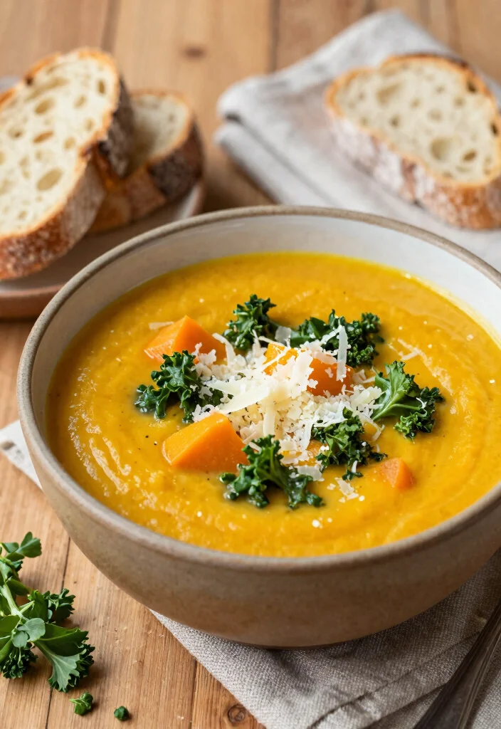 16 Butternut Squash Recipes Soup: Cozy Healthy Bowls - 5. Butternut Squash and Kale Soup 1