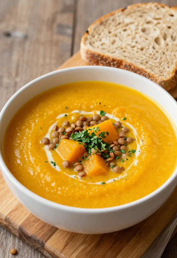 16 Butternut Squash Recipes Soup: Cozy Healthy Bowls - 7. Butternut Squash and Lentil Soup 1