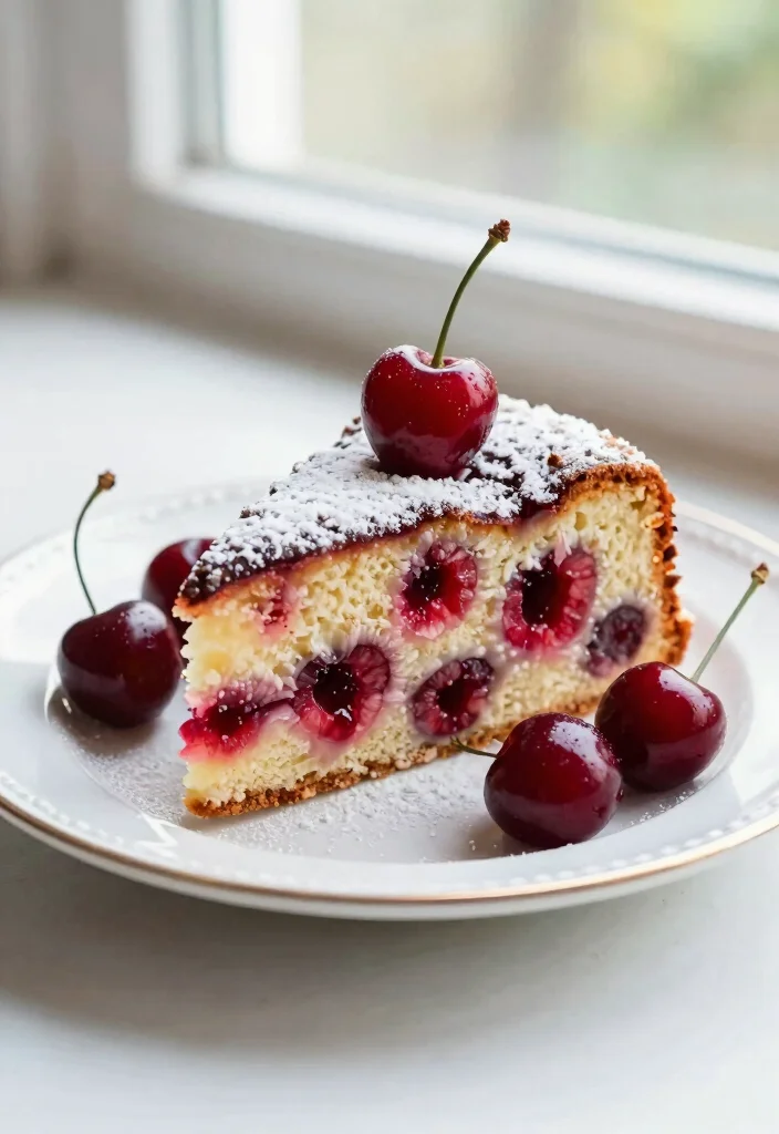16 Cake Recipes Without Eggs: Easy Vegan-Friendly Treats - 10. Cherry Almond Cake 1