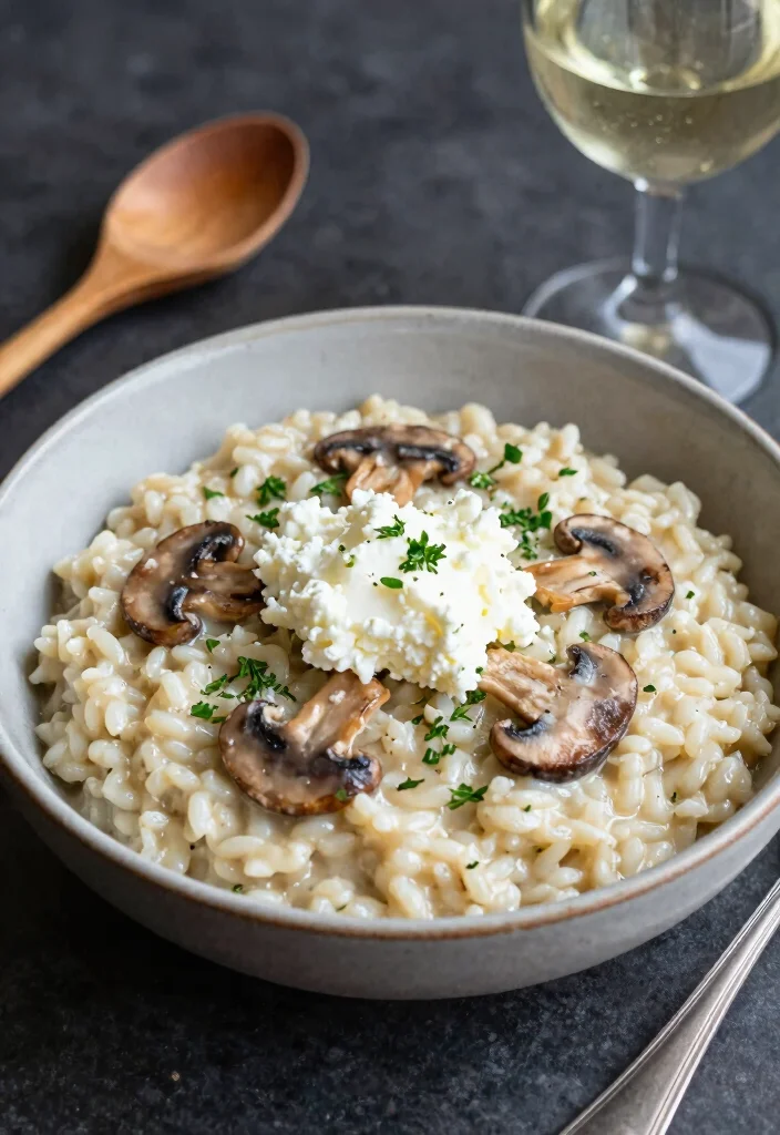 16 Cottage Cheese Dinner Recipes High Protein Comfort - 14. Cottage Cheese and Mushroom Risotto 1