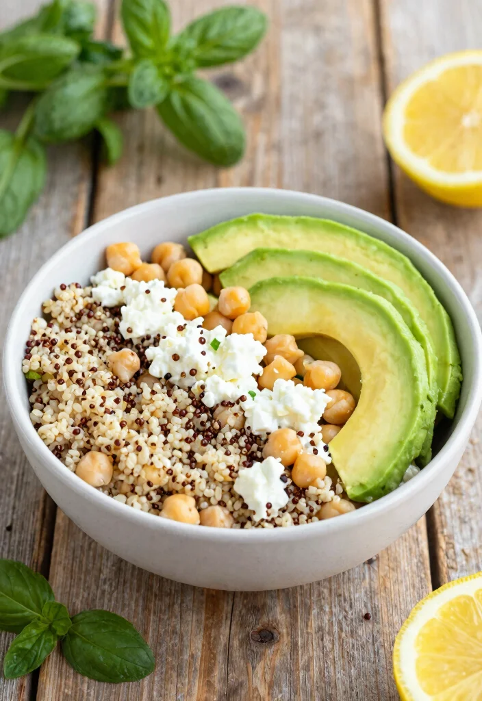 16 Cottage Cheese Dinner Recipes High Protein Comfort - 3. Cottage Cheese Quinoa Bowl with Avocado and Chickpeas 1