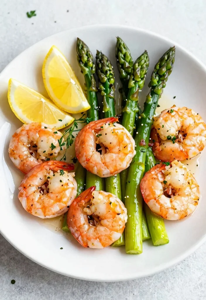 16 Dinner Recipes Low Carb Easy Satisfying Plates - 3. Lemon Garlic Shrimp and Asparagus 1