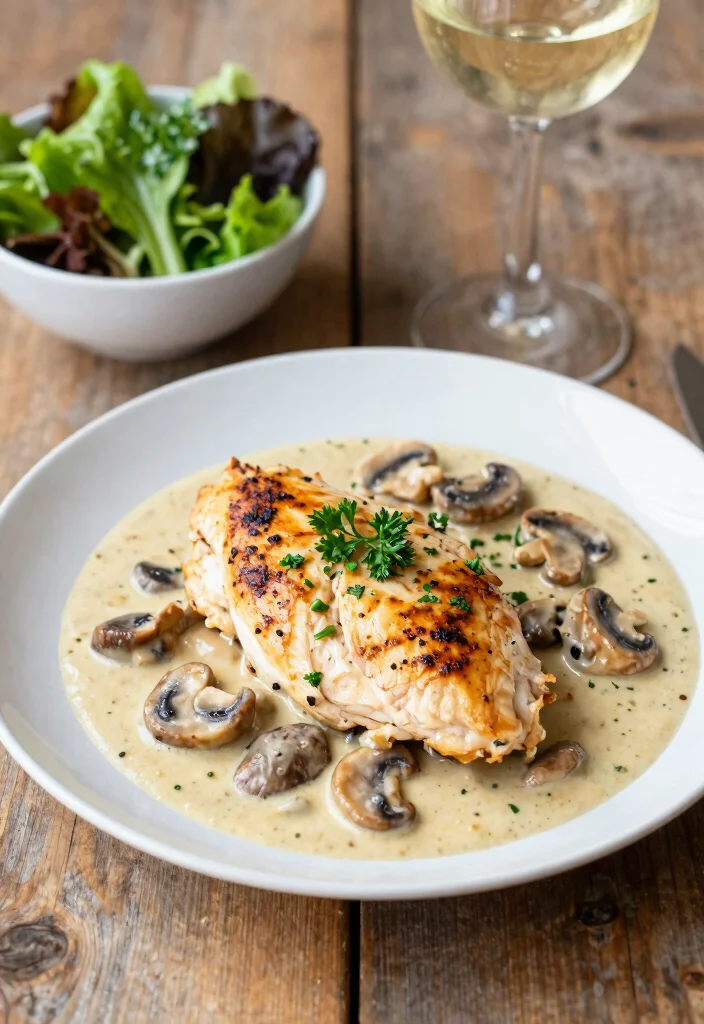 16 Dinner Recipes Low Carb Easy Satisfying Plates - 7. Creamy Garlic Mushroom Chicken 1