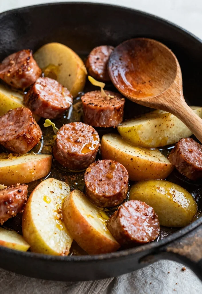 16 Dinner Recipes With Sausage: Bold Savory Plates - 15. Sausage and Apple Skillet 1