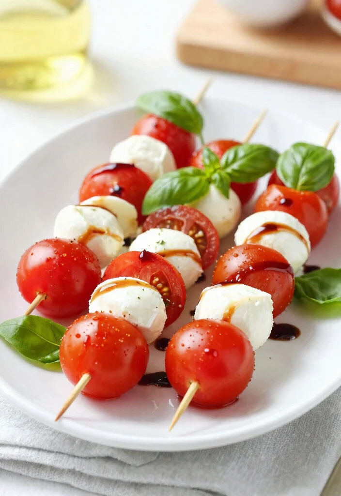 16 Dinner Recipes for Picky Eaters: Simple Crowd Wins - 16. Caprese Salad Skewers 1