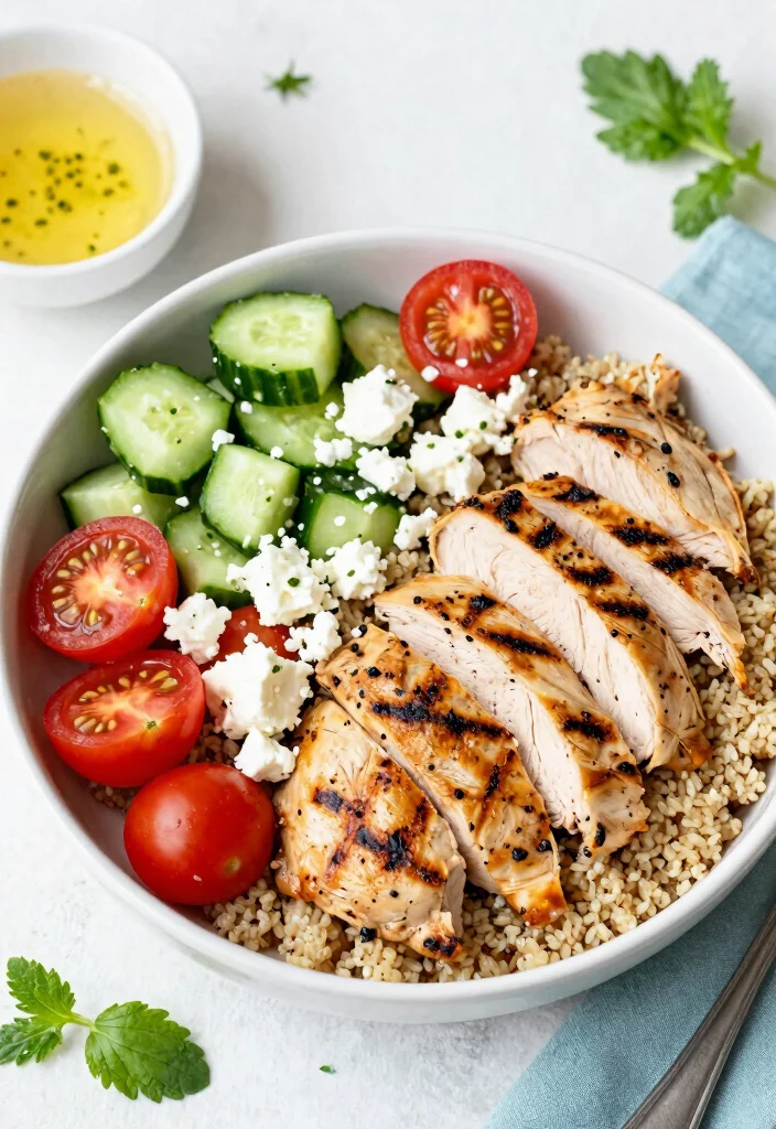 16 Lean, Juicy Chicken Breast Dinner Recipes You’ll Love - 10. Mediterranean Chicken Bowl 1