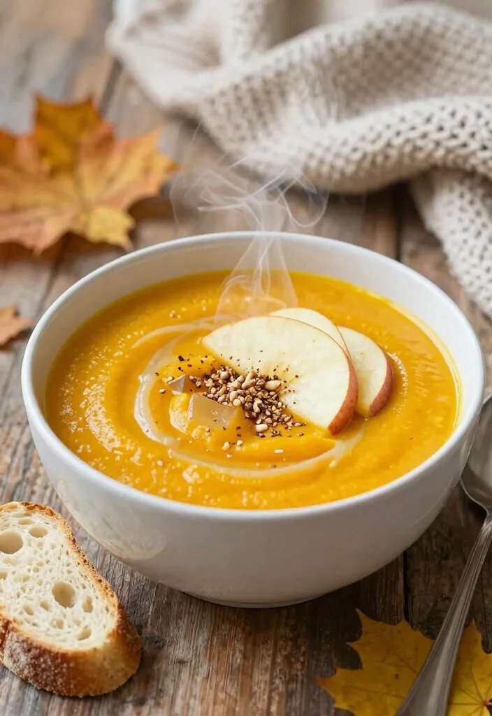 17 Baked Acorn Squash Recipes Cozy Seasonal Sides - 3. Acorn Squash and Apple Cider Soup 1