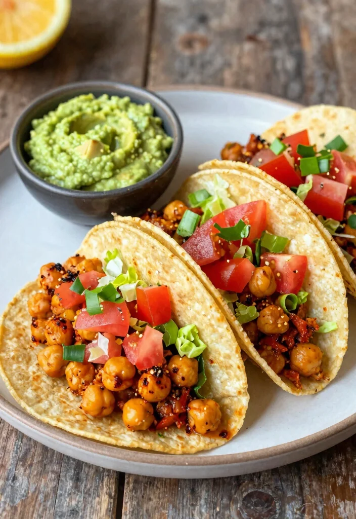 17 Date Night Dinner Recipes: Romantic, Simple, and Elegant - 3. Spicy Chickpea Tacos with Avocado Cream 1