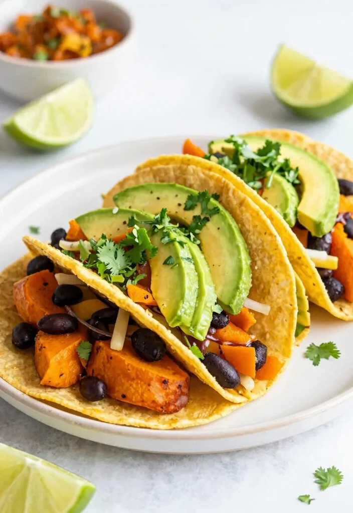 17 Dinner Recipes With Potatoes: Comfort Food Classics - 3. Sweet Potato and Black Bean Tacos 1