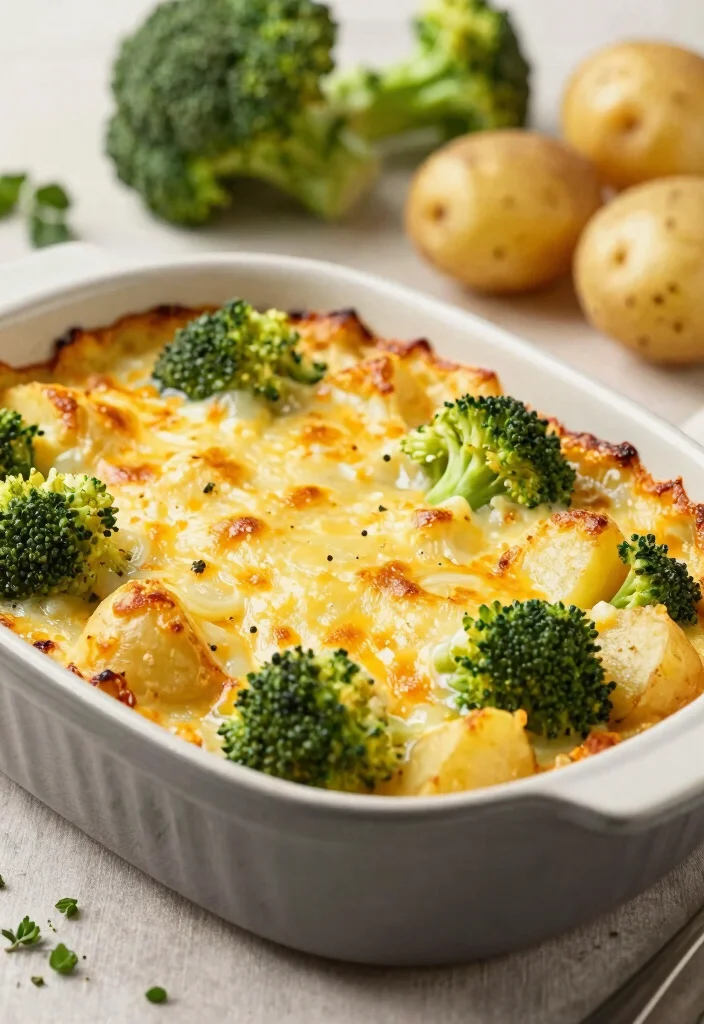 17 Dinner Recipes With Potatoes: Comfort Food Classics - 6. Cheesy Potato and Broccoli Bake 1