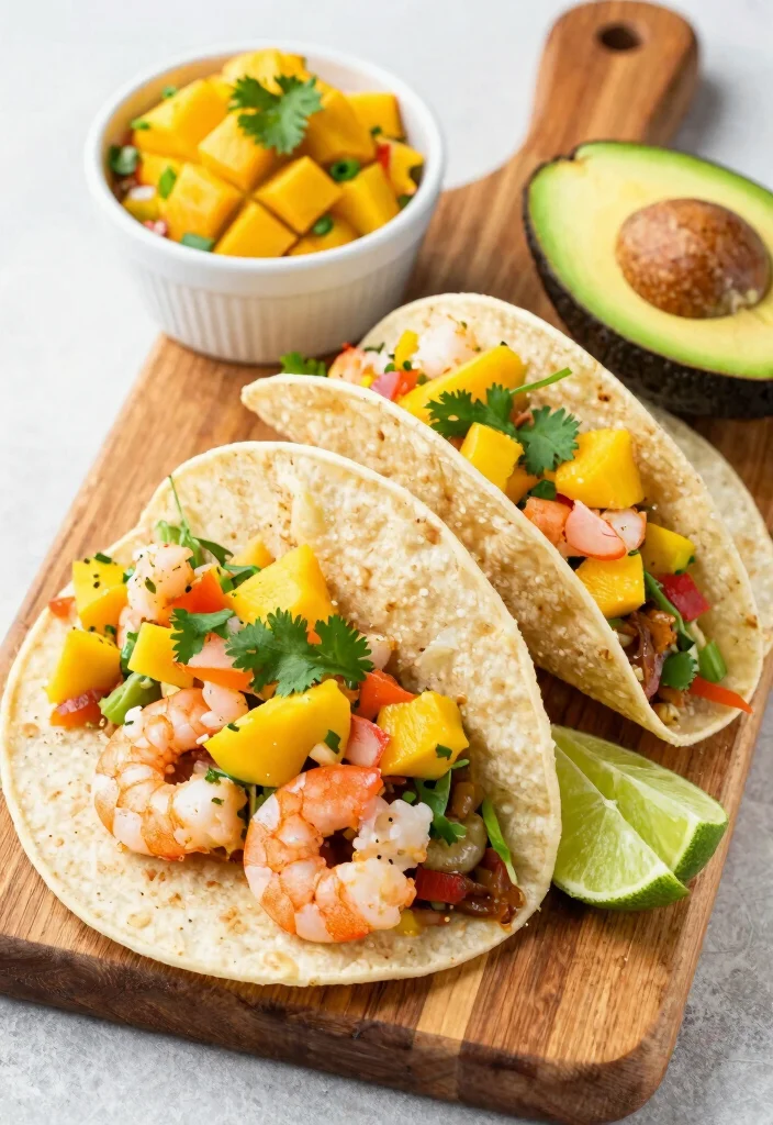17 Dinner Recipes With Shrimp: Quick Flavorful Dishes - 2. Shrimp Tacos with Mango Salsa 1