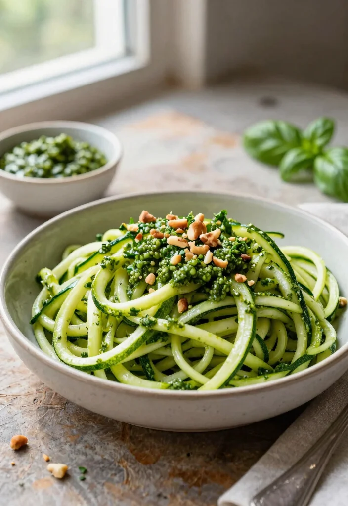 17 Dinner Recipes for Family Comforting Crowd Pleasers - 6. Zucchini Noodles with Pesto 1
