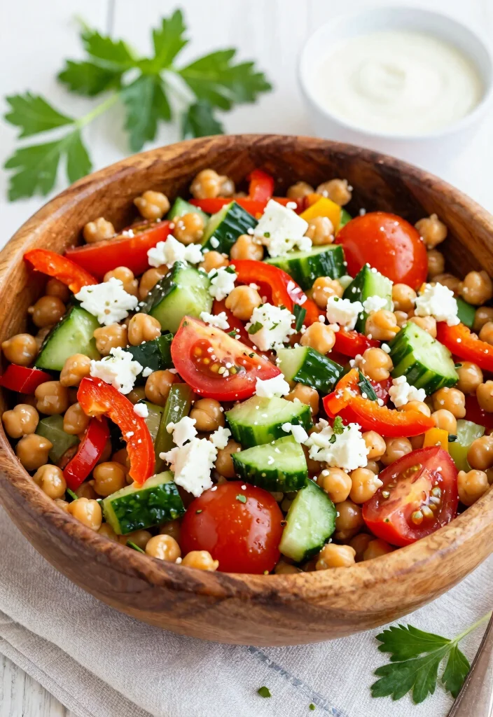 17 Dinner Recipes for Family Comforting Crowd Pleasers - 8. Mediterranean Chickpea Salad 1