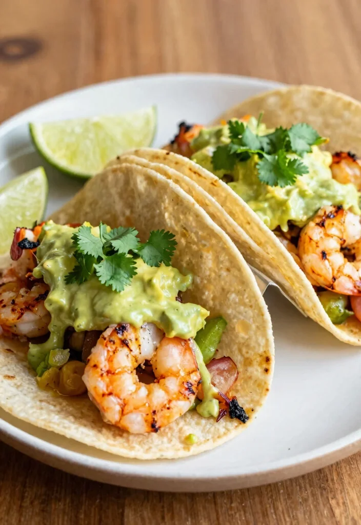 17 Dinner Recipes for Two Cozy Quick Dinners - 15. Shrimp Tacos with Avocado Cream 1