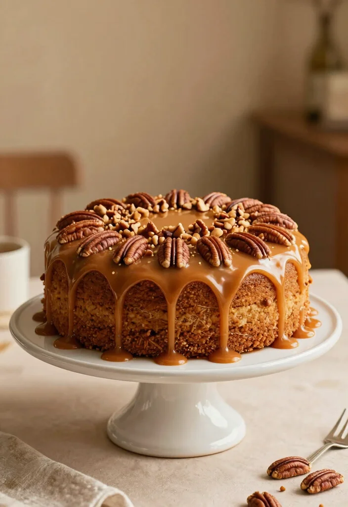 17 Gluten Free Cake Recipes Soft Delicious Bakes - 17. Caramel Pecan Cake 1