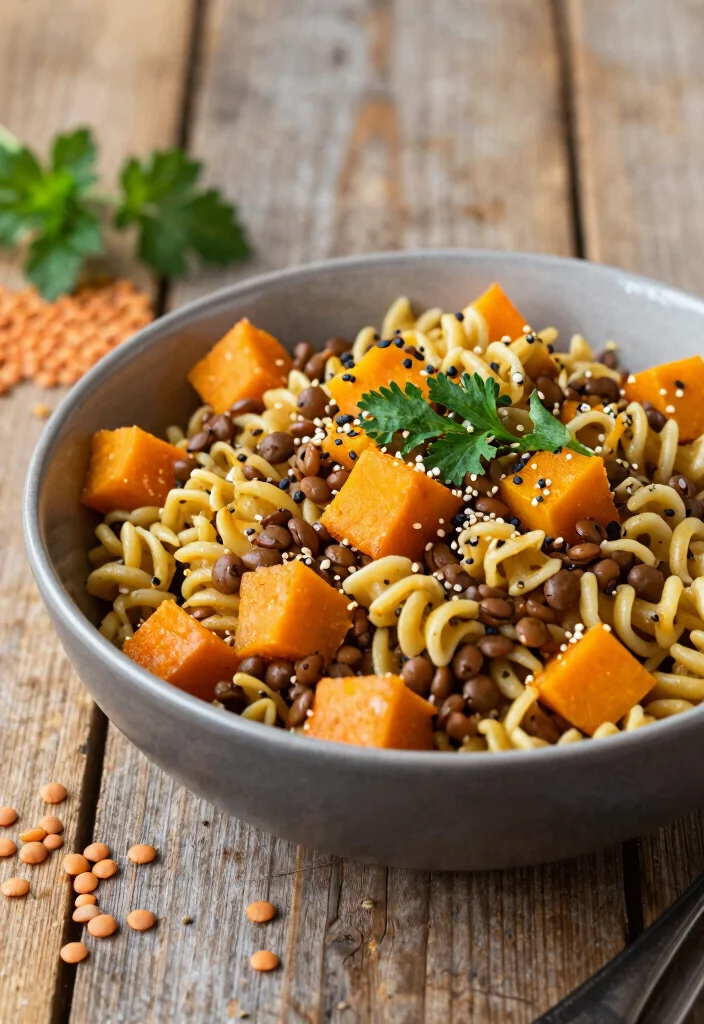 18 Butternut Squash Pasta Recipes: Creamy Comfort Bowls - 18. Butternut Squash and Lentil Pasta 1