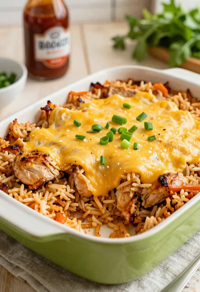 18 Casserole Recipes for Dinner: Comforting Family Meals - 11. BBQ Chicken and Rice Casserole 1