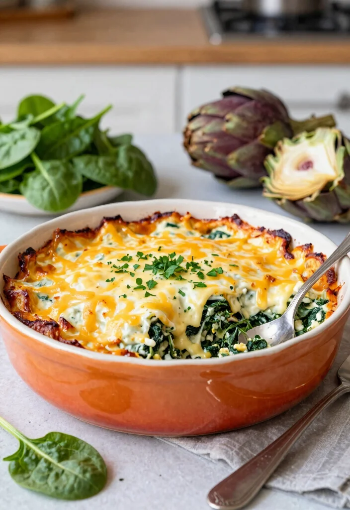 18 Casserole Recipes for Dinner: Comforting Family Meals - 13. Spinach and Artichoke Casserole 1