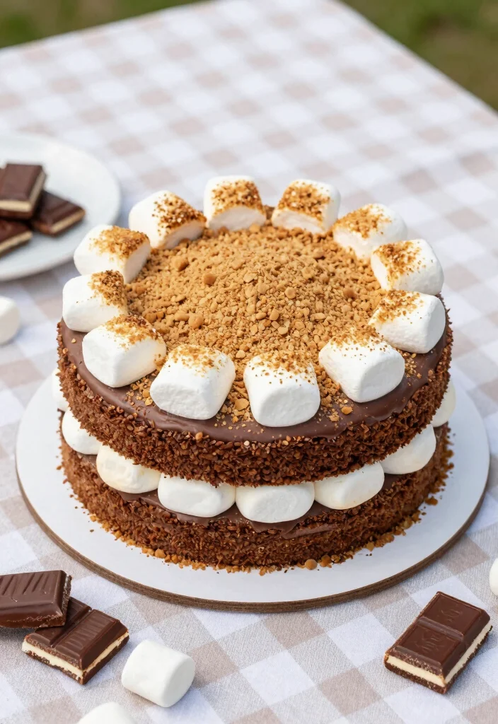 18 Chocolate Poke Cake Recipes Ultra Moist Party Cakes - 7. S'mores Chocolate Poke Cake 1
