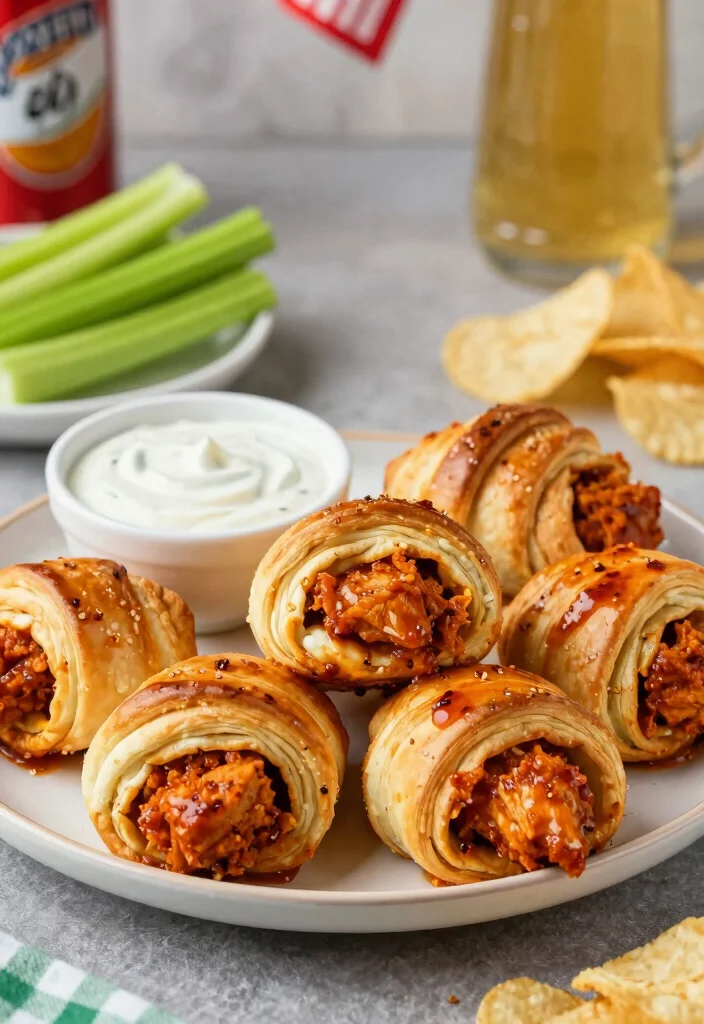 18 Crescent Roll Recipes Dinner Easy Crowd Pleasers - 9. Buffalo Chicken Crescent Rolls 1