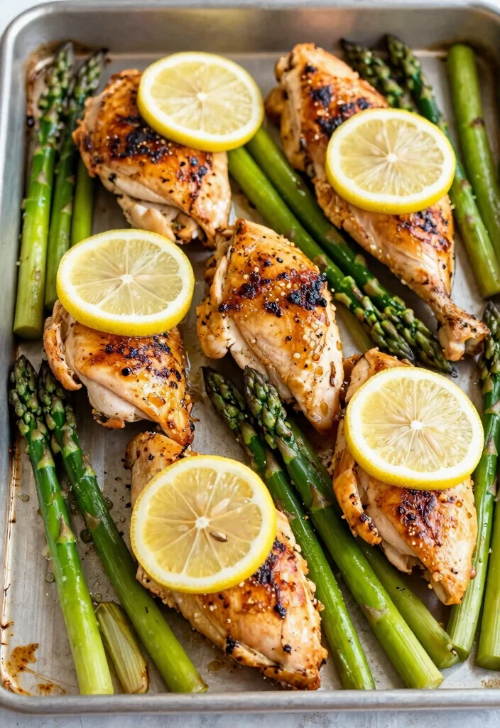 18 Delicious Recipes for Dinner Everyone Will Love - 11. One-Pan Lemon Garlic Chicken and Asparagus 1