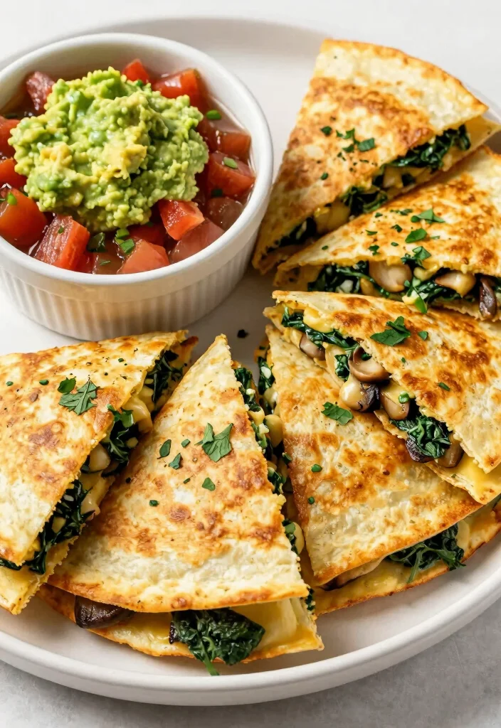 18 Delicious Recipes for Dinner Everyone Will Love - 15. Spinach and Mushroom Quesadillas 1