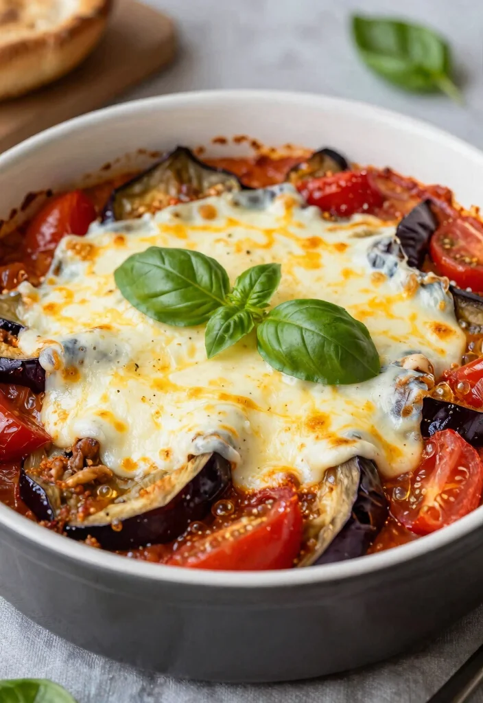 18 Dinner Recipes High Protein Filling Healthy Meals - 13. Eggplant and Tomato Bake 1