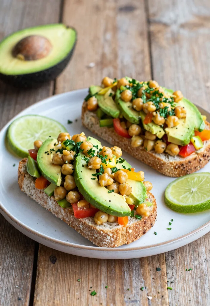 18 Dinner Recipes High Protein Filling Healthy Meals - 14. Avocado Chickpea Salad Sandwiches 1