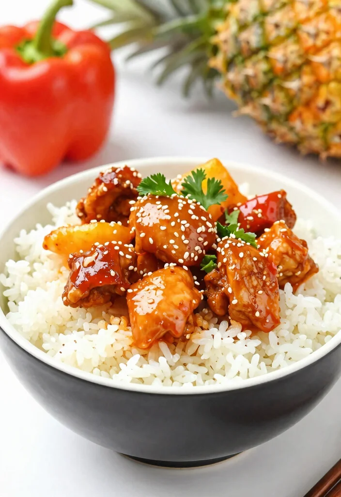 18 Dinner Recipes With Rice: Easy Filling Meals - 15. Sweet and Sour Chicken Rice 1