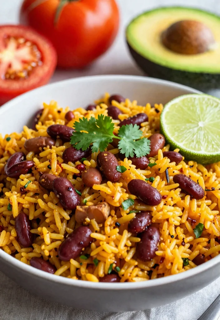 18 Dinner Recipes With Rice: Easy Filling Meals - 9. Spanish Rice and Beans 1
