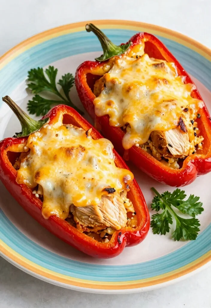 18 Dinner Recipes with Chicken: Easy Family Favorites for Busy Weeknights - 17. Chicken Parmesan Stuffed Peppers 1