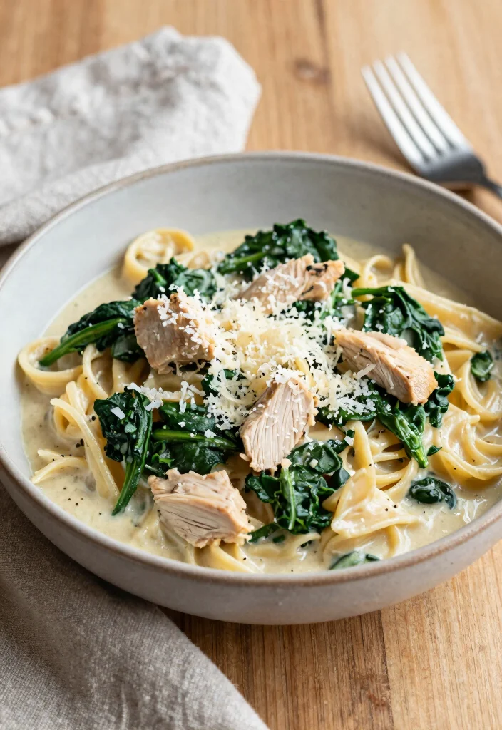 18 Dinner Recipes with Chicken: Easy Family Favorites for Busy Weeknights - 3. Creamy Chicken and Spinach Pasta 1