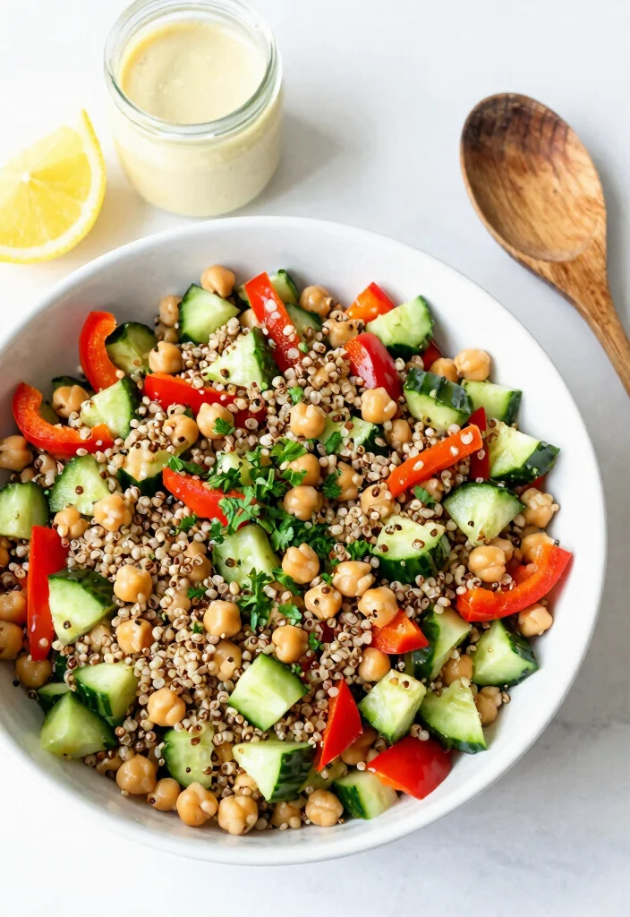 18 Food Recipes for Dinner: Simple Everyday Ideas 4 18 Food Recipes for Dinner: Simple Everyday Ideas - 3. Quinoa Salad with Chickpeas 1